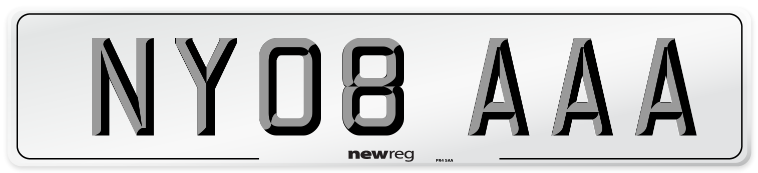 NY08 AAA Number Plate from New Reg